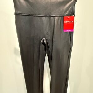 Spanx Black Faux Leather Leggings